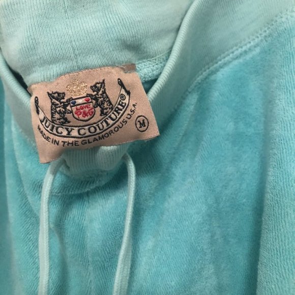 Vintage  Juicy Couture Mid Rise Terry Blue Shorts - Picture 3 of 3